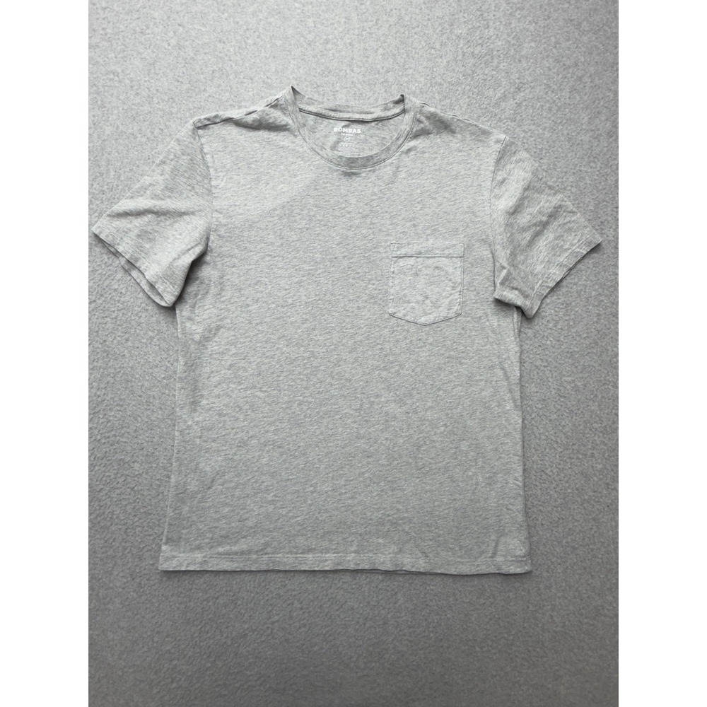Bombas Shirt Mens Medium Gray 100% Pima Cotton Pocket Crewneck Soft Tee